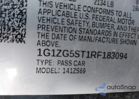 2024 Chevrolet Malibu Fwd Rs from USA, damaged, VIN 1G1ZG5ST1RF183094